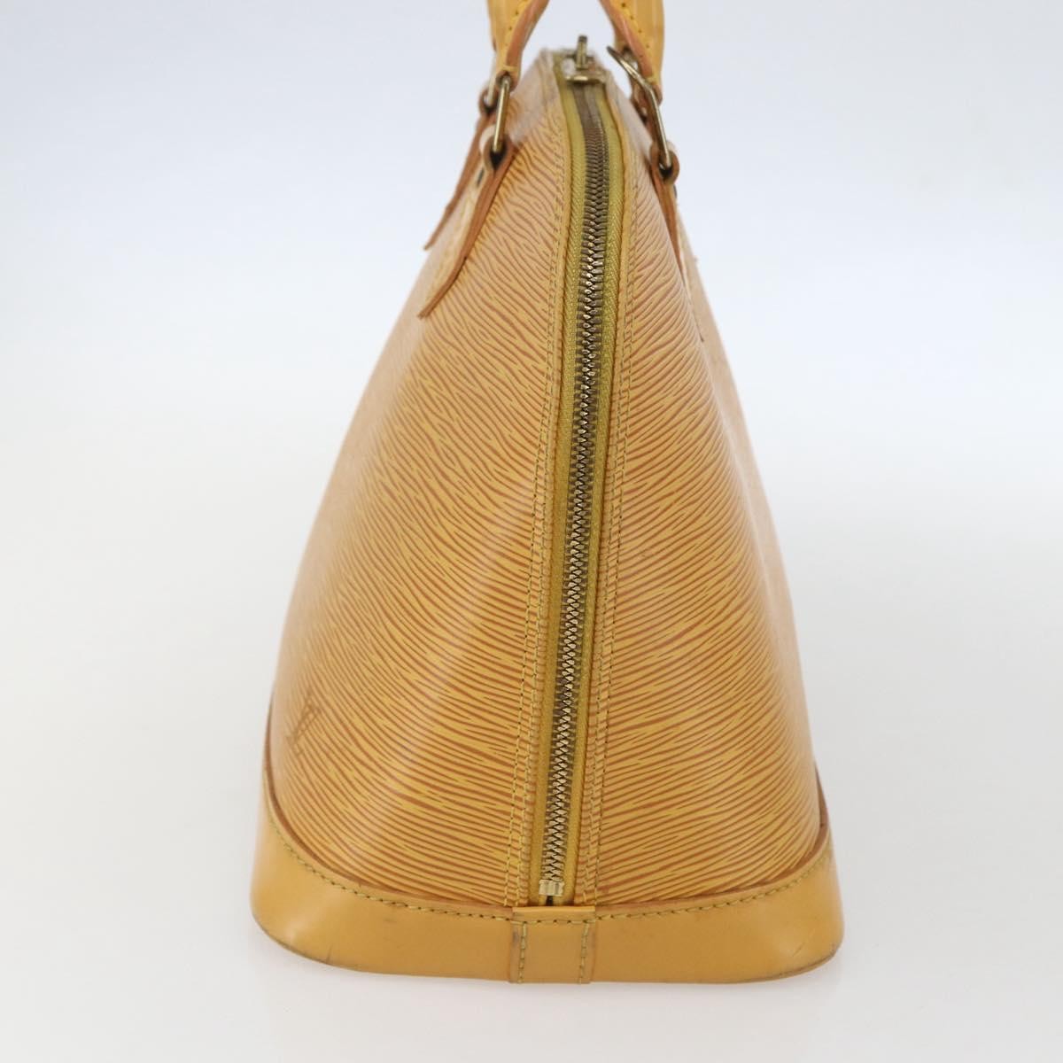 Louis Vuitton Alma Handbag Epi Leather Yellow Leather Handbag (Pre-Owned)