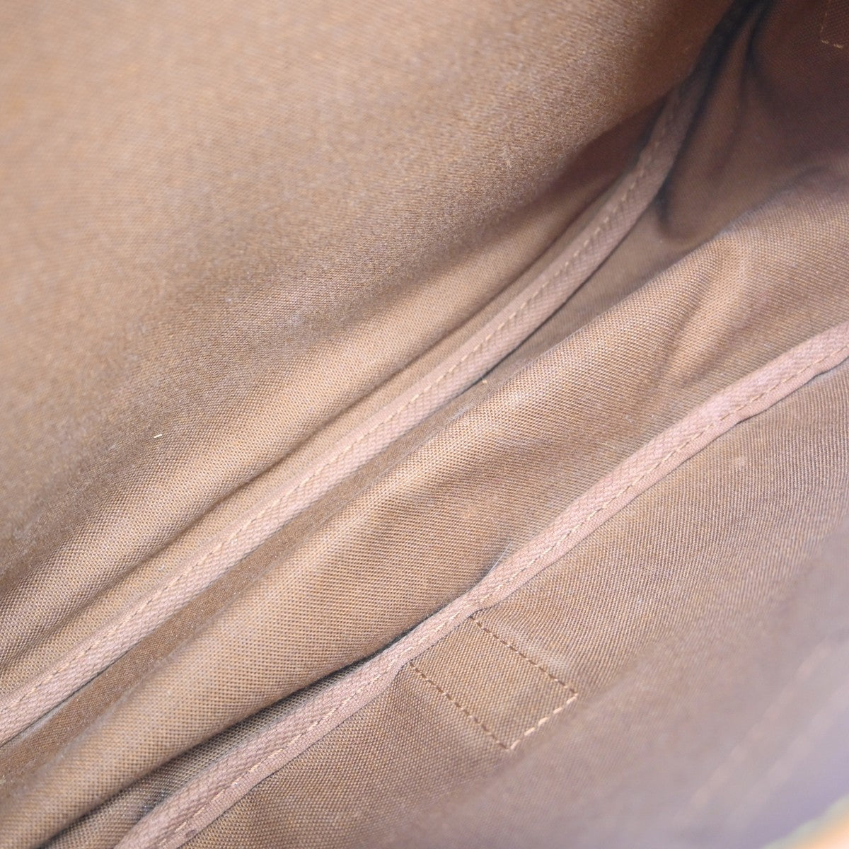 Louis Vuitton Saumur Handbag Monogram Canvas Brown Canvas Shoulder Bag Bag (Pre-Owned)