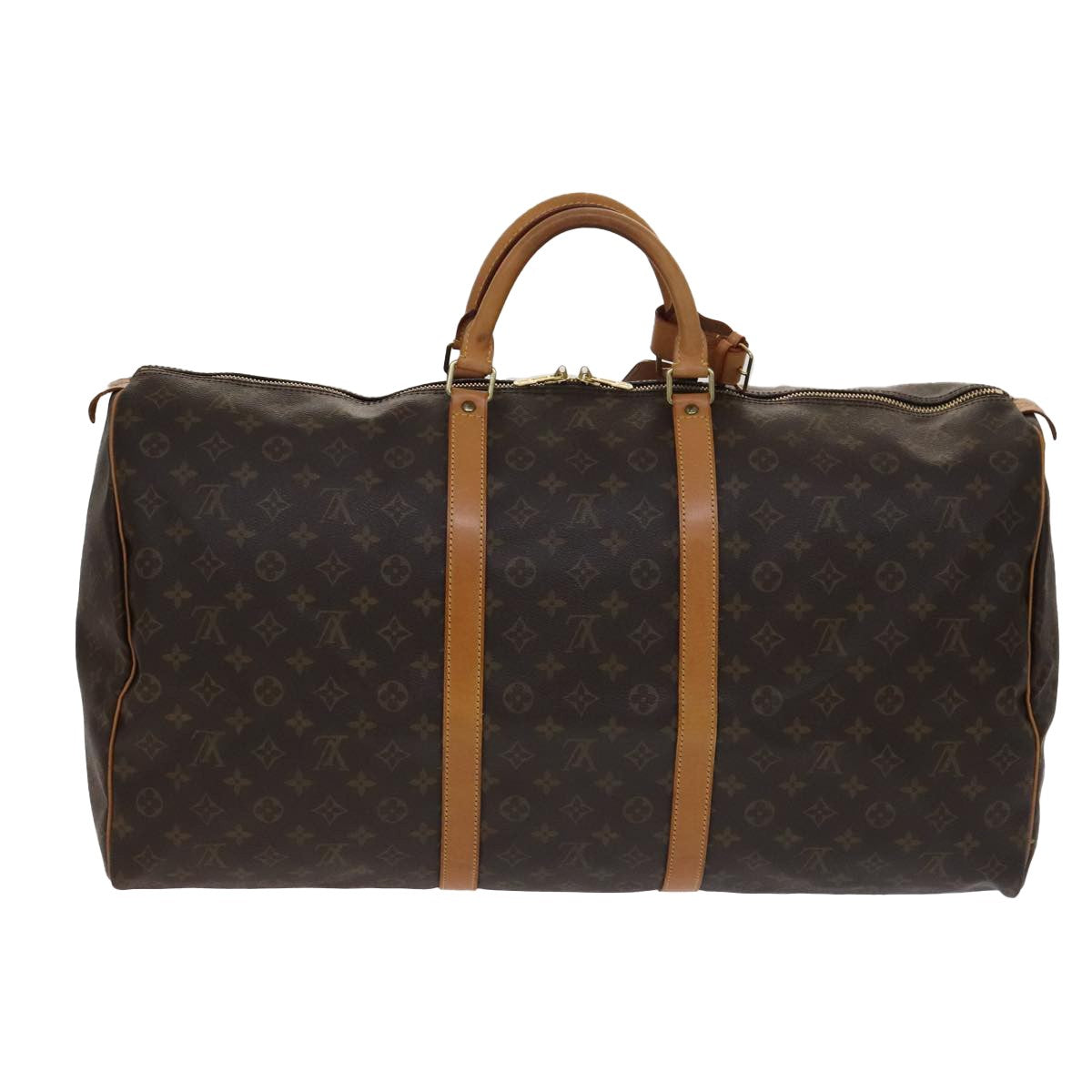 Louis Vuitton Keepall Bag Monogram Canvas Brown Canvas Travel Bag Bag (Pre-Owned)