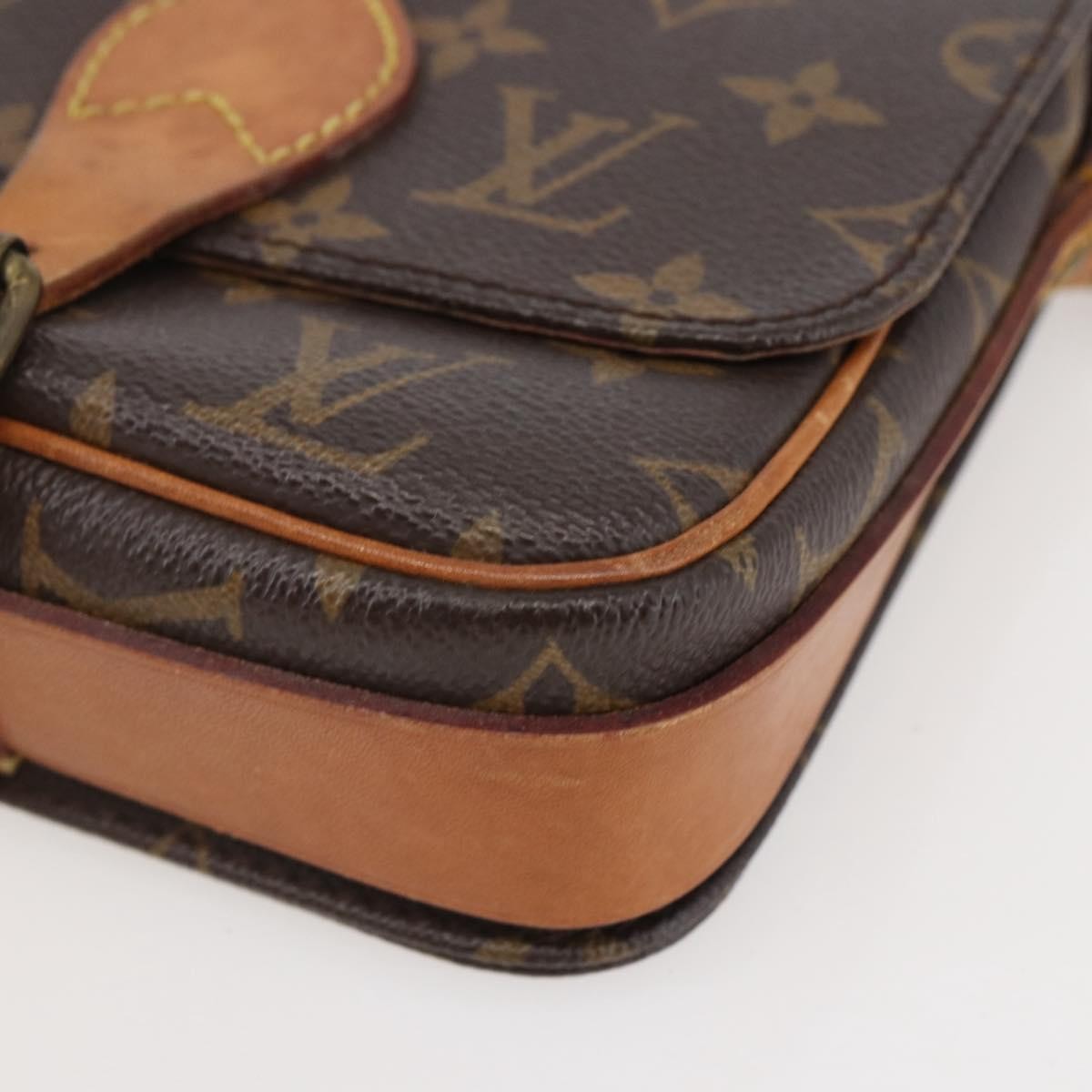Louis Vuitton Cartouchiere Handbag Monogram Canvas Brown Canvas Shoulder Bag Bag (Pre-Owned)
