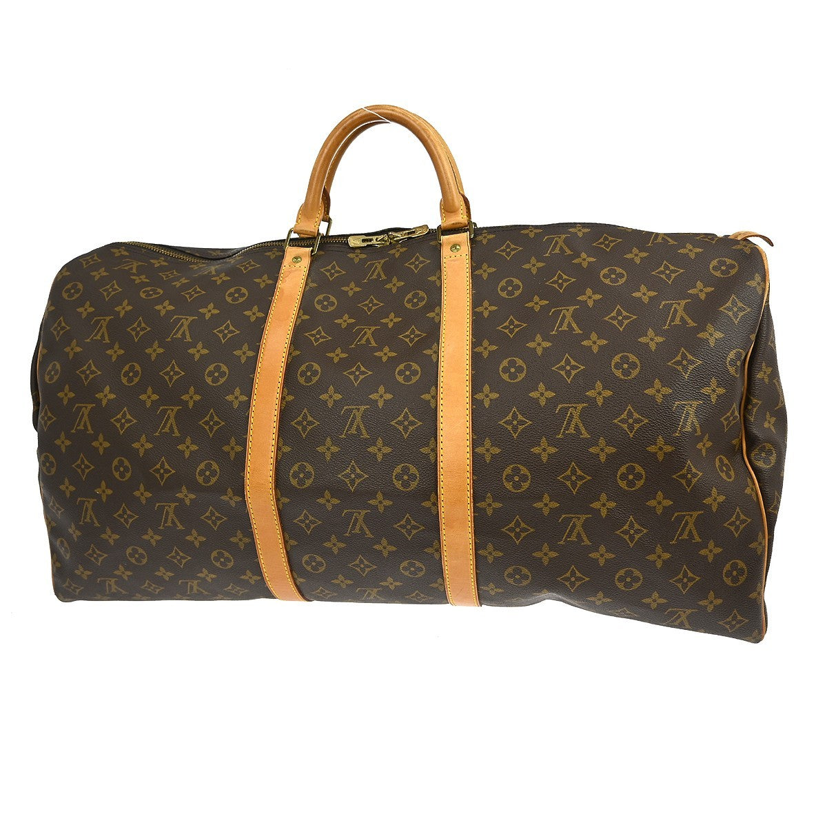 Louis Vuitton Keepall Bag Monogram Canvas Brown Canvas Travel Bag Bag (Pre-Owned)
