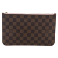 Louis Vuitton Neverfull Pochette Damier Brown Canvas Clutche & Pouche Bag (Pre-Owned)
