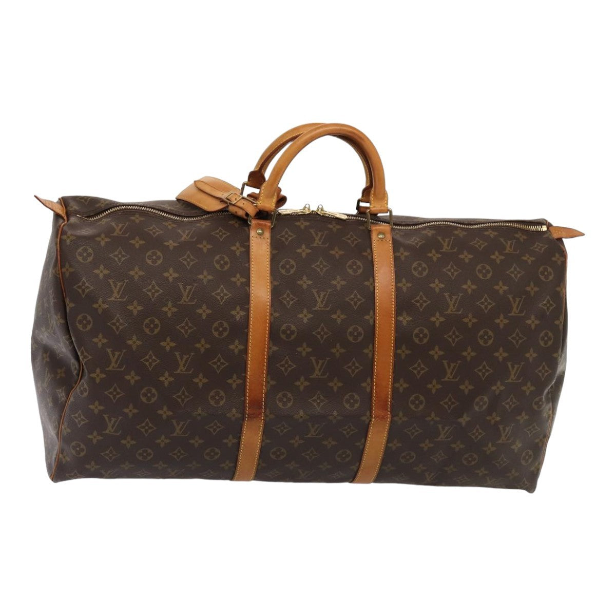 Louis Vuitton Keepall Bag Monogram Canvas Brown Canvas Travel Bag Bag (Pre-Owned)