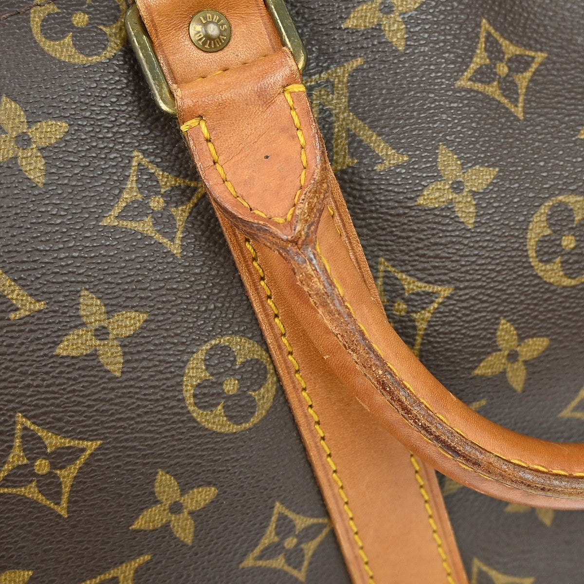 Louis Vuitton Keepall Bag Monogram Canvas Brown Canvas Travel Bag Bag (Pre-Owned)