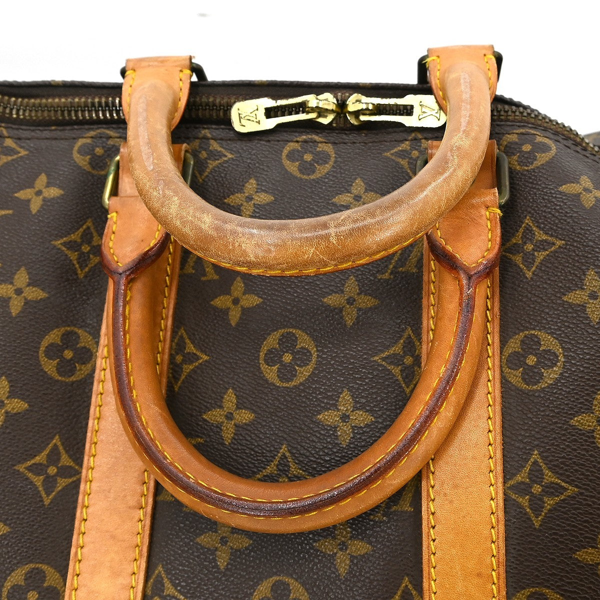 Louis Vuitton Keepall Bag Monogram Canvas Brown Canvas Travel Bag Bag (Pre-Owned)