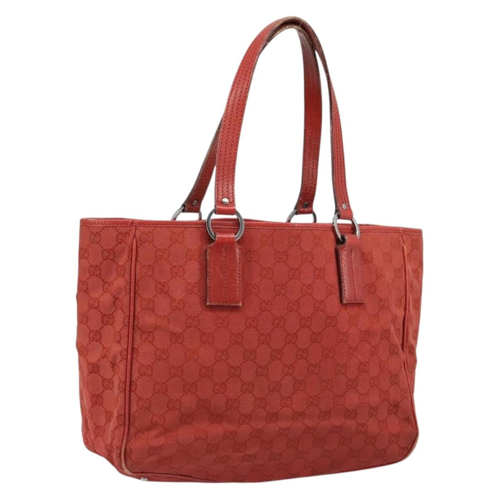 Gucci Vintage Open Tote Gg Canvas Red Canvas Tote Bag Bag (Pre-Owned)