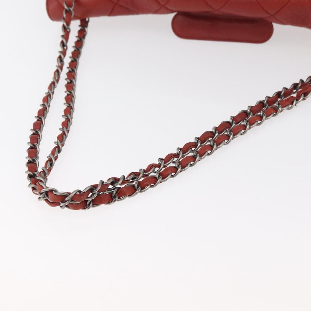 Chanel 2.55 Shoulder Bag Leather Red Leather Handbag (Pre-Owned)