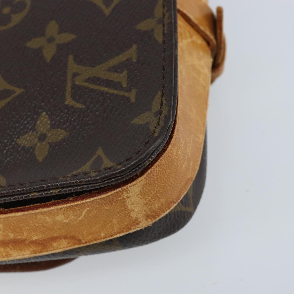 Louis Vuitton Cartouchiere Handbag Monogram Canvas Brown Canvas Shoulder Bag Bag (Pre-Owned)