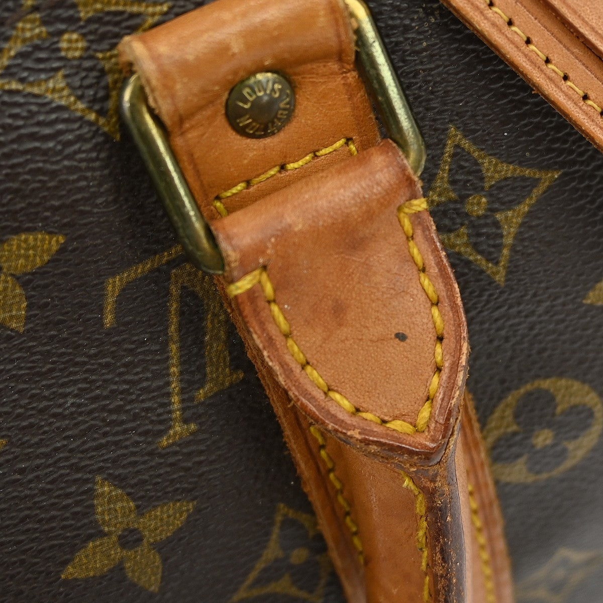 Louis Vuitton Keepall Bag Monogram Canvas Brown Canvas Travel Bag Bag (Pre-Owned)