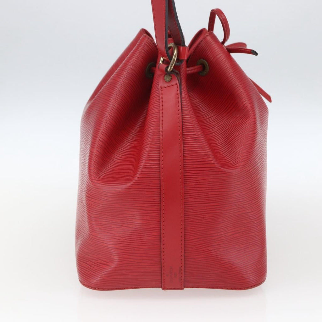 Louis Vuitton Petit Noe Handbag Epi Leather Red Leather Shoulder Bag Bag (Pre-Owned)