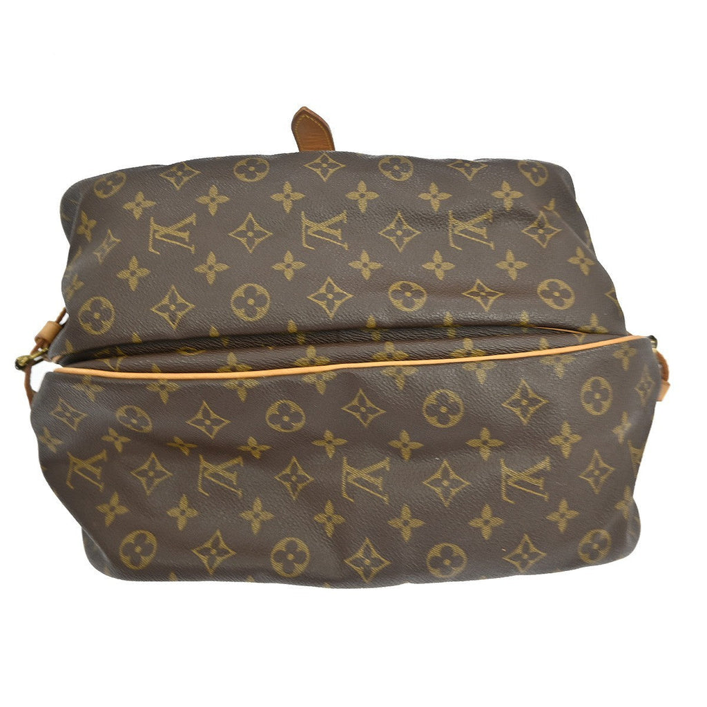 Louis Vuitton Saumur Handbag Monogram Canvas Brown Canvas Shoulder Bag Bag (Pre-Owned)