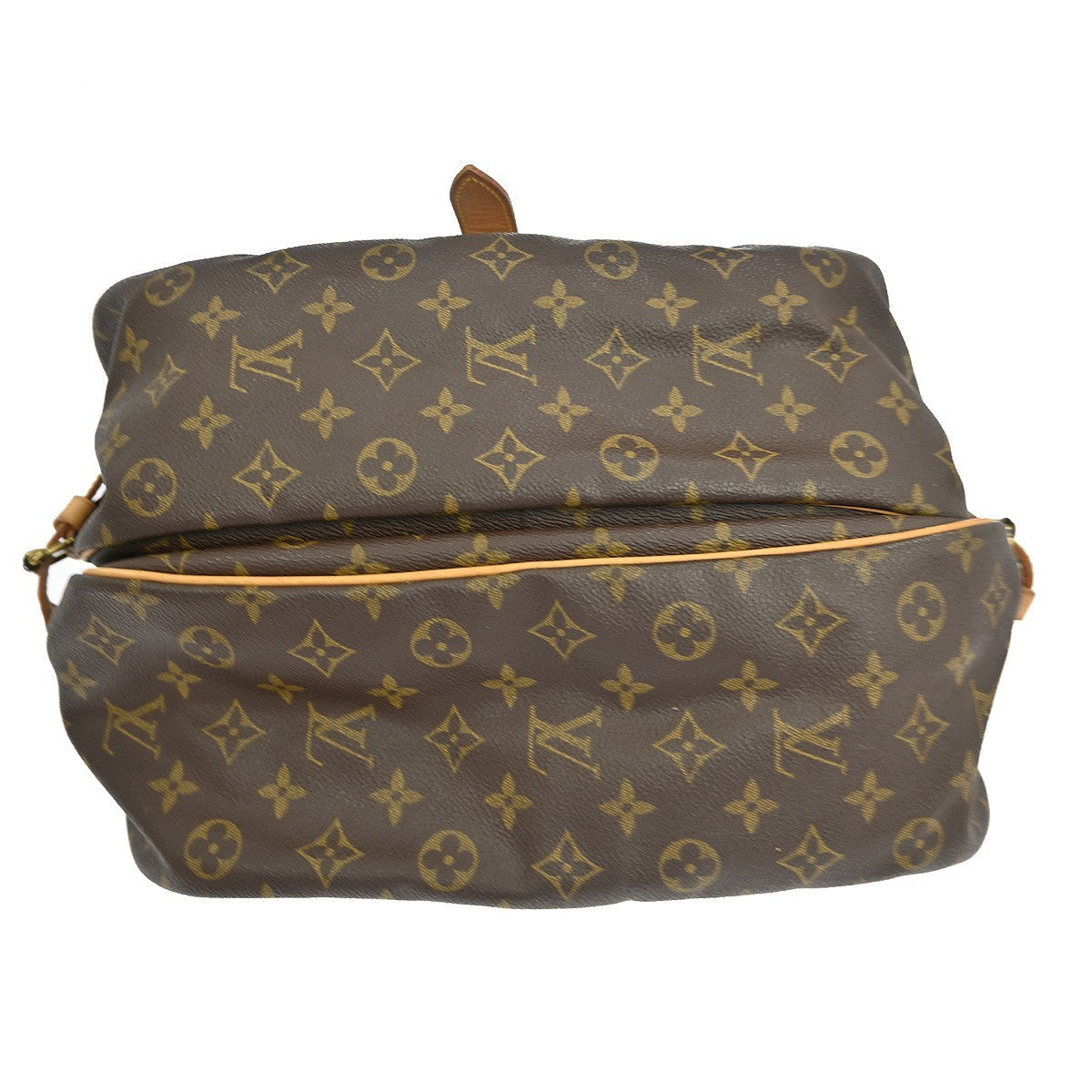 Louis Vuitton Saumur Handbag Monogram Canvas Brown Canvas Shoulder Bag Bag (Pre-Owned)