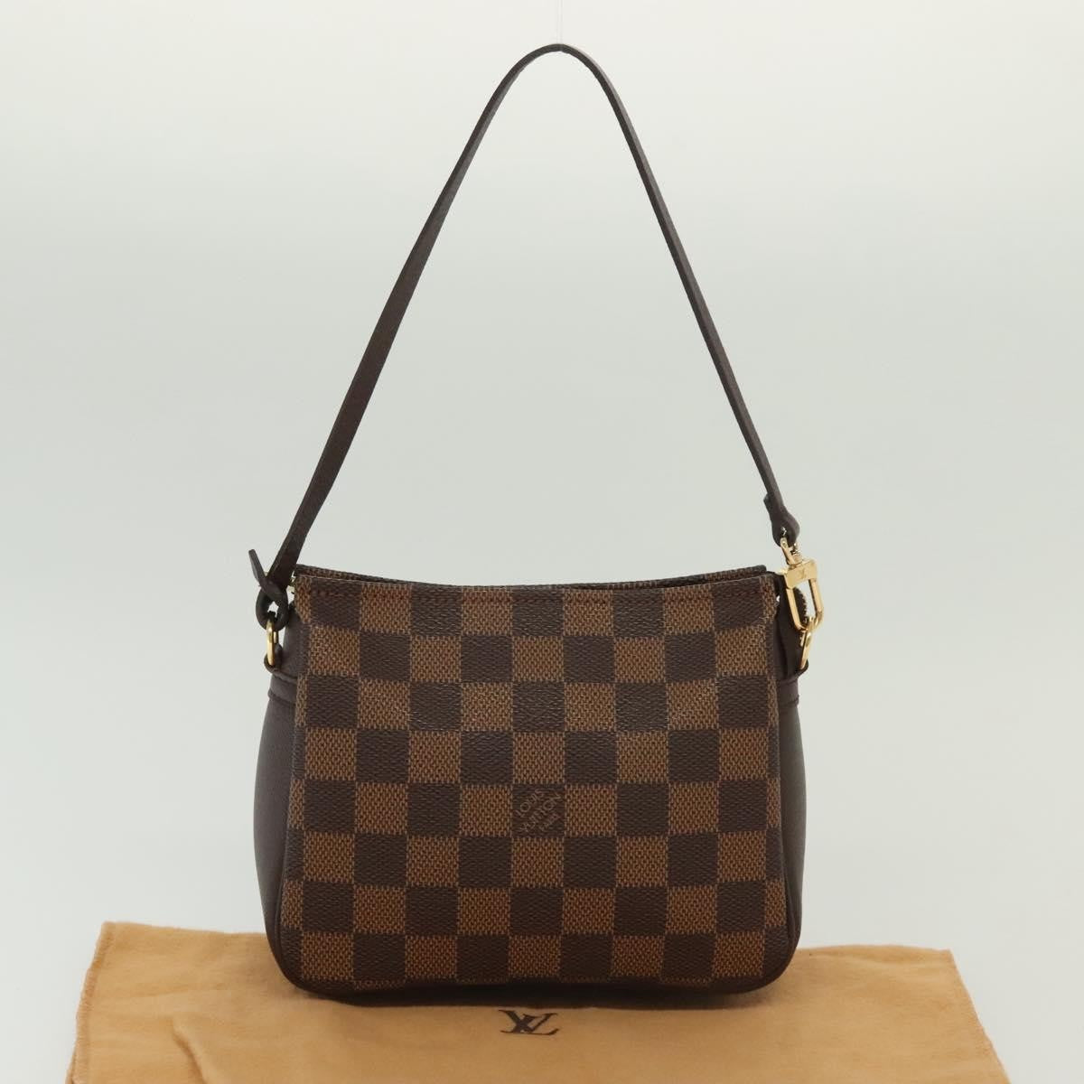 Louis Vuitton Trousse Make Up Bag Damier Canvas Brown Canvas Shoulder Bag Bag (Pre-Owned)