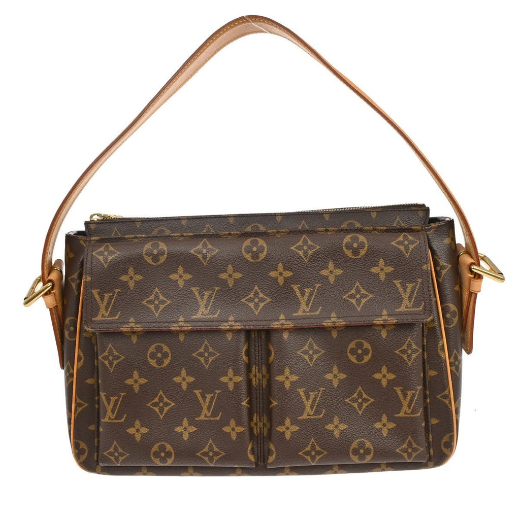 Louis Vuitton Viva Cite Handbag Monogram Canvas Brown Canvas Shoulder Bag Bag (Pre-Owned)