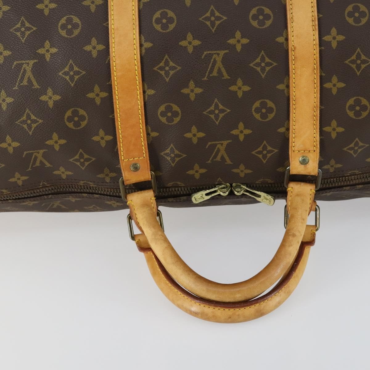 Louis Vuitton Keepall Bag Monogram Canvas Brown Canvas Travel Bag Bag (Pre-Owned)