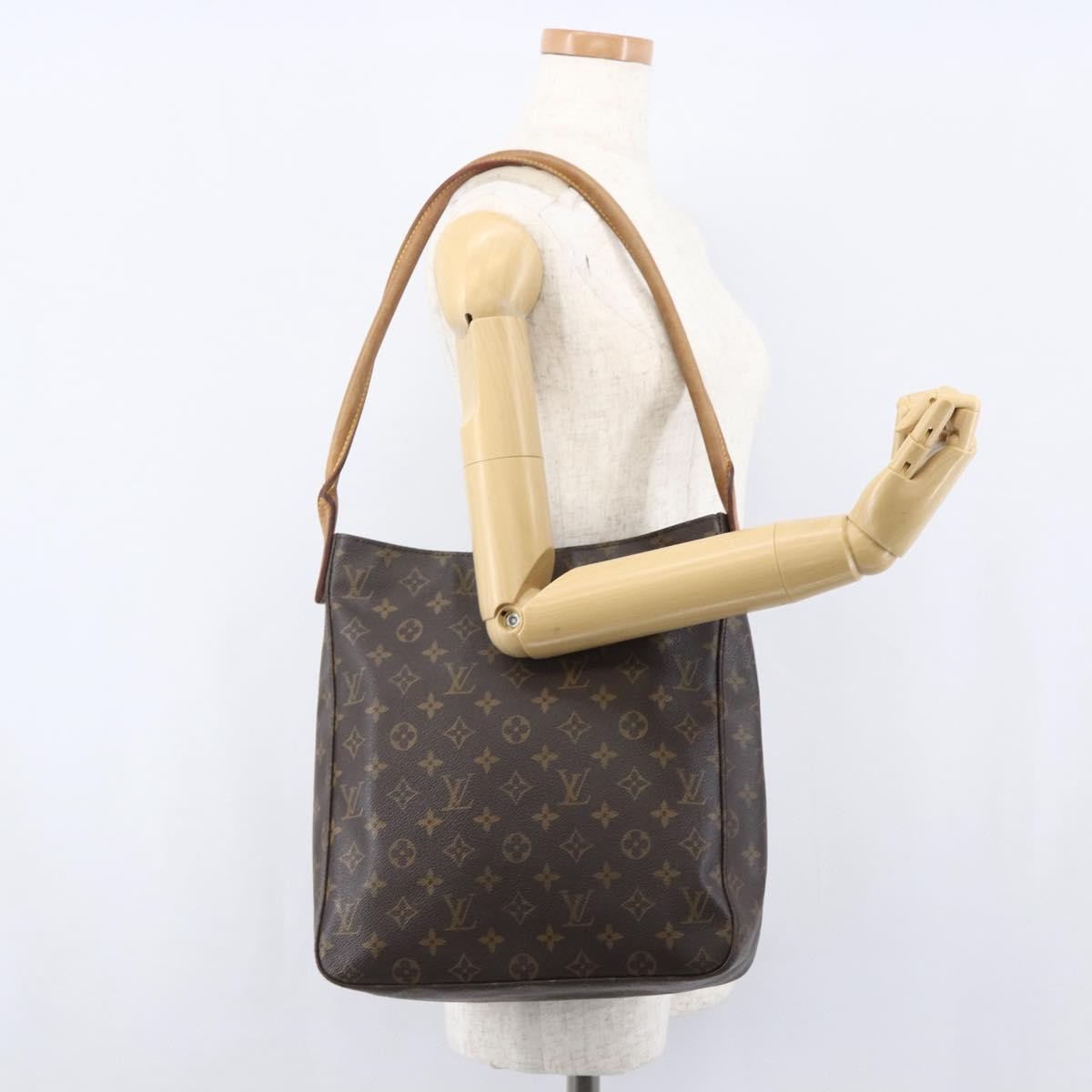 Louis Vuitton Monogram Looping Handbag Monogram Canvas Brown Canvas Shoulder Bag Bag (Pre-Owned)