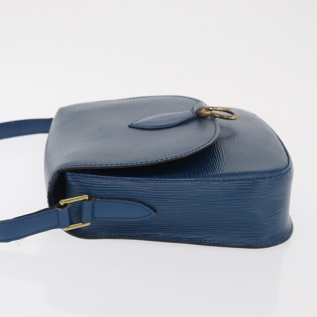 Louis Vuitton Saint Cloud Handbag Epi Leather Blue Leather Shoulder Bag Bag (Pre-Owned)