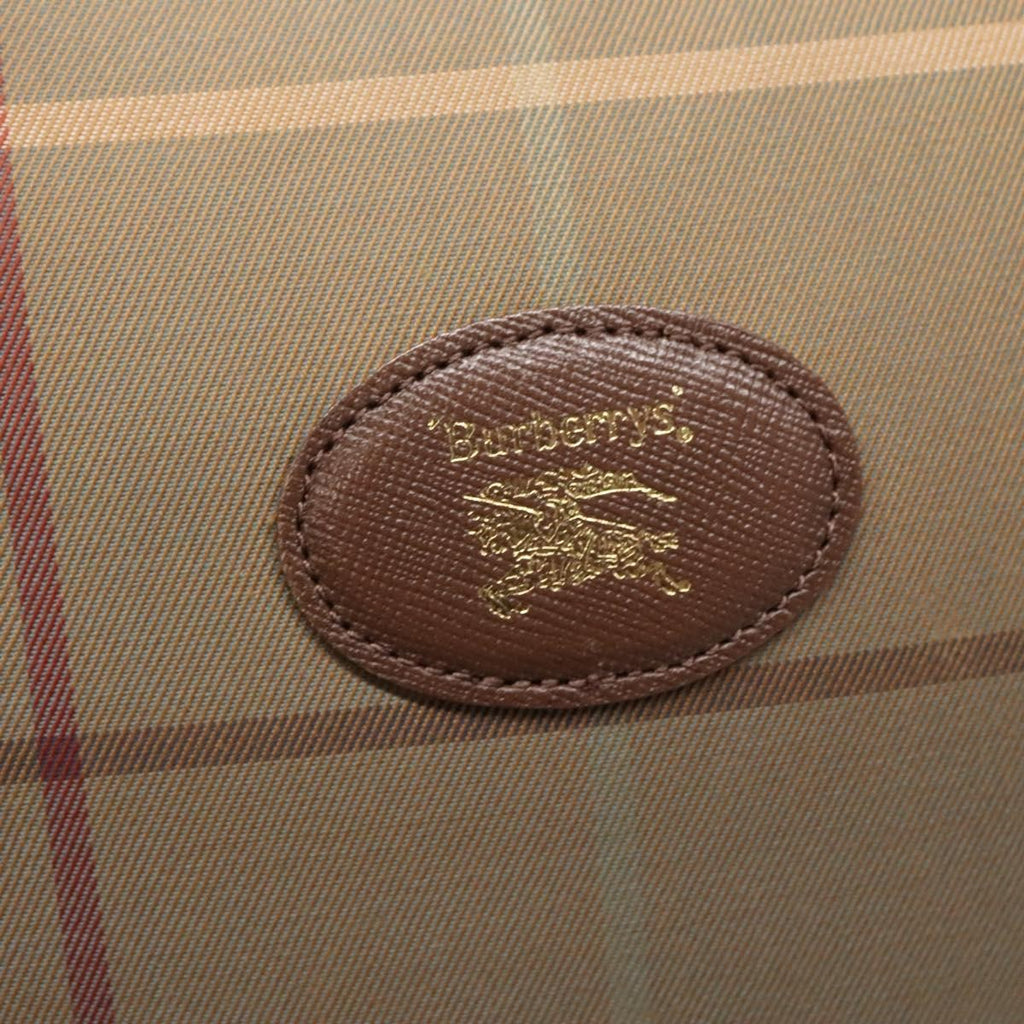 Burberry Nova Check Handbag Nova Check Canvas Beige Canvas Handbag (Pre-Owned)