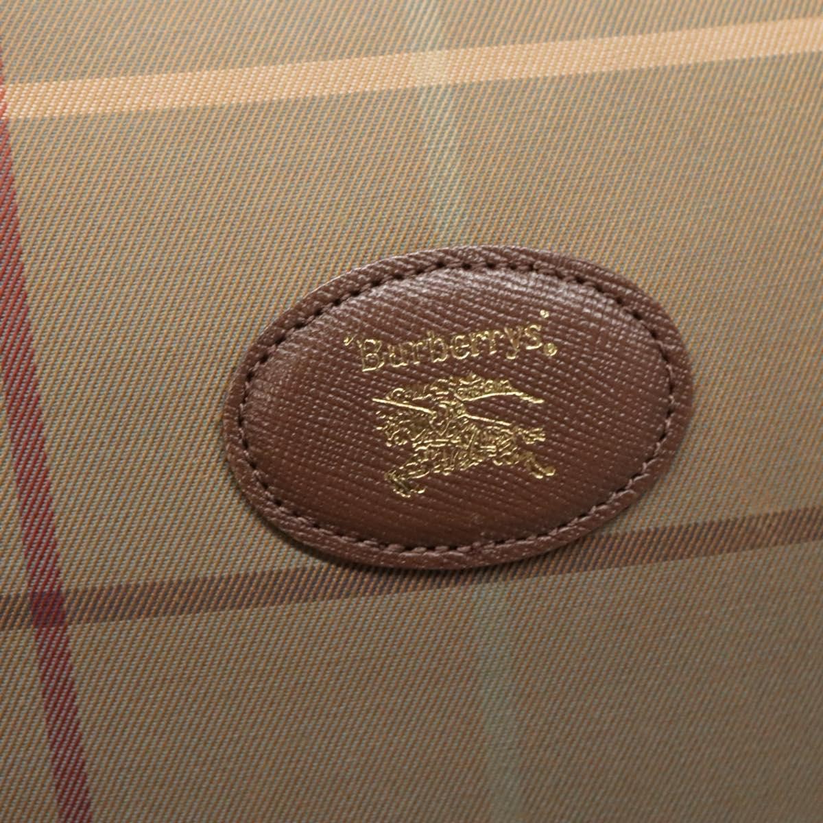 Burberry Nova Check Handbag Nova Check Canvas Beige Canvas Handbag (Pre-Owned)