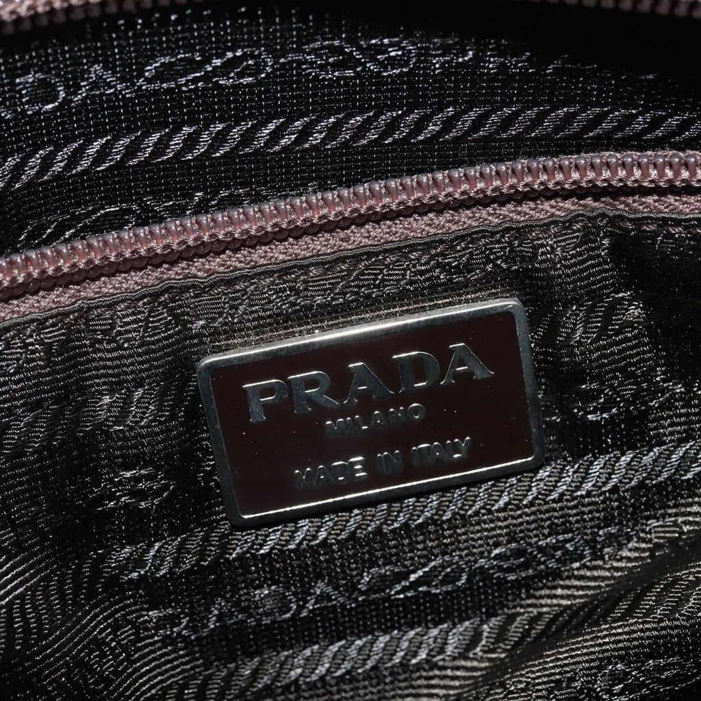 Prada Vintage Shoulder Bag Leather Beige Leather Shoulder Bag Bag (Pre-Owned)