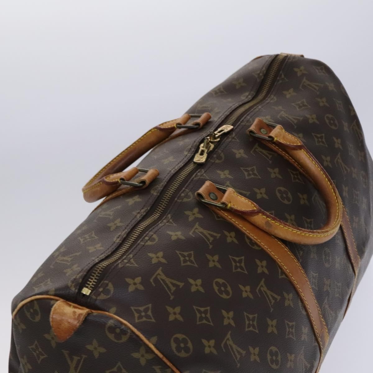 Louis Vuitton Keepall Bag Monogram Canvas Brown Canvas Travel Bag Bag (Pre-Owned)