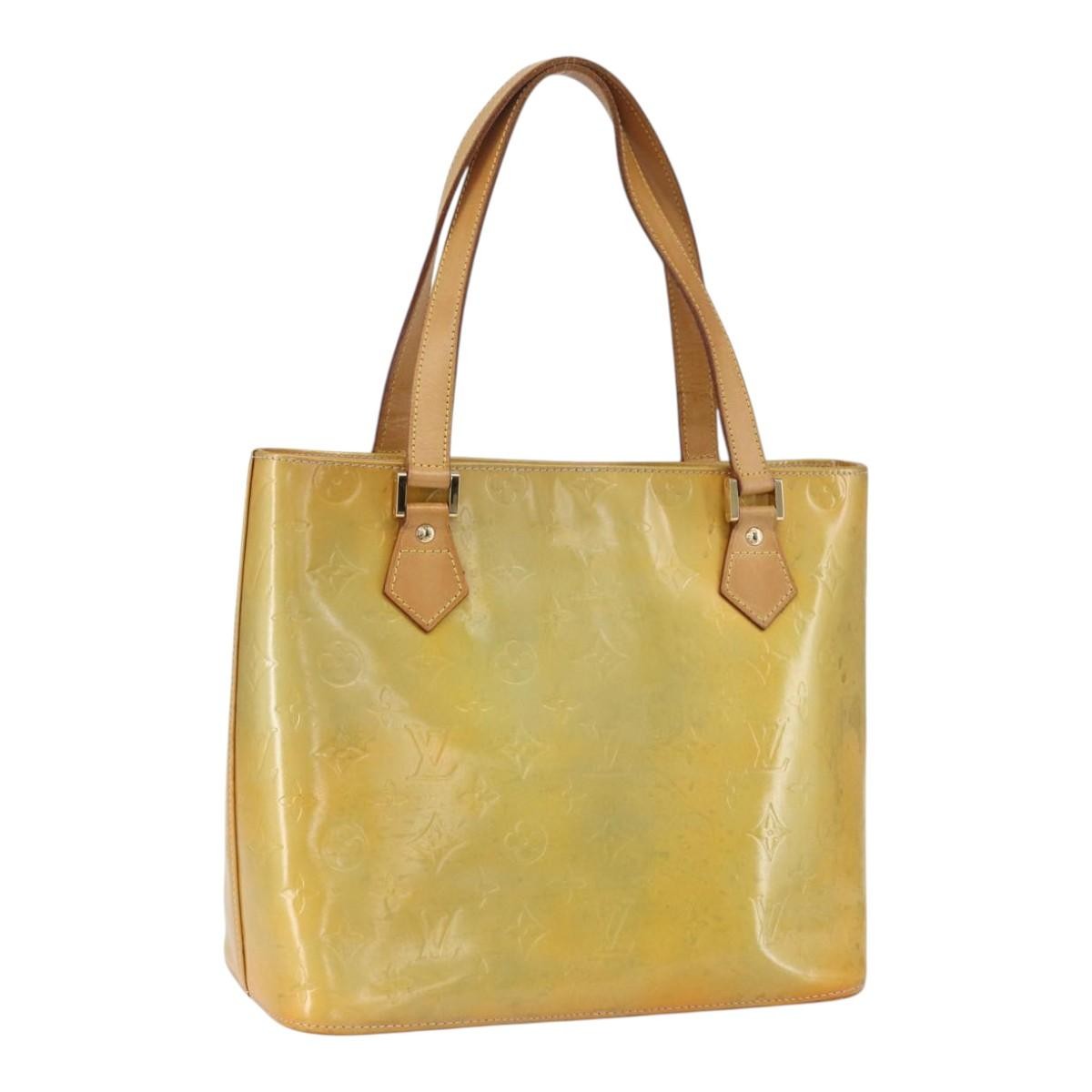Louis Vuitton Houston Handbag Monogram Vernis Beige Patent_Leather Tote Bag Bag (Pre-Owned)