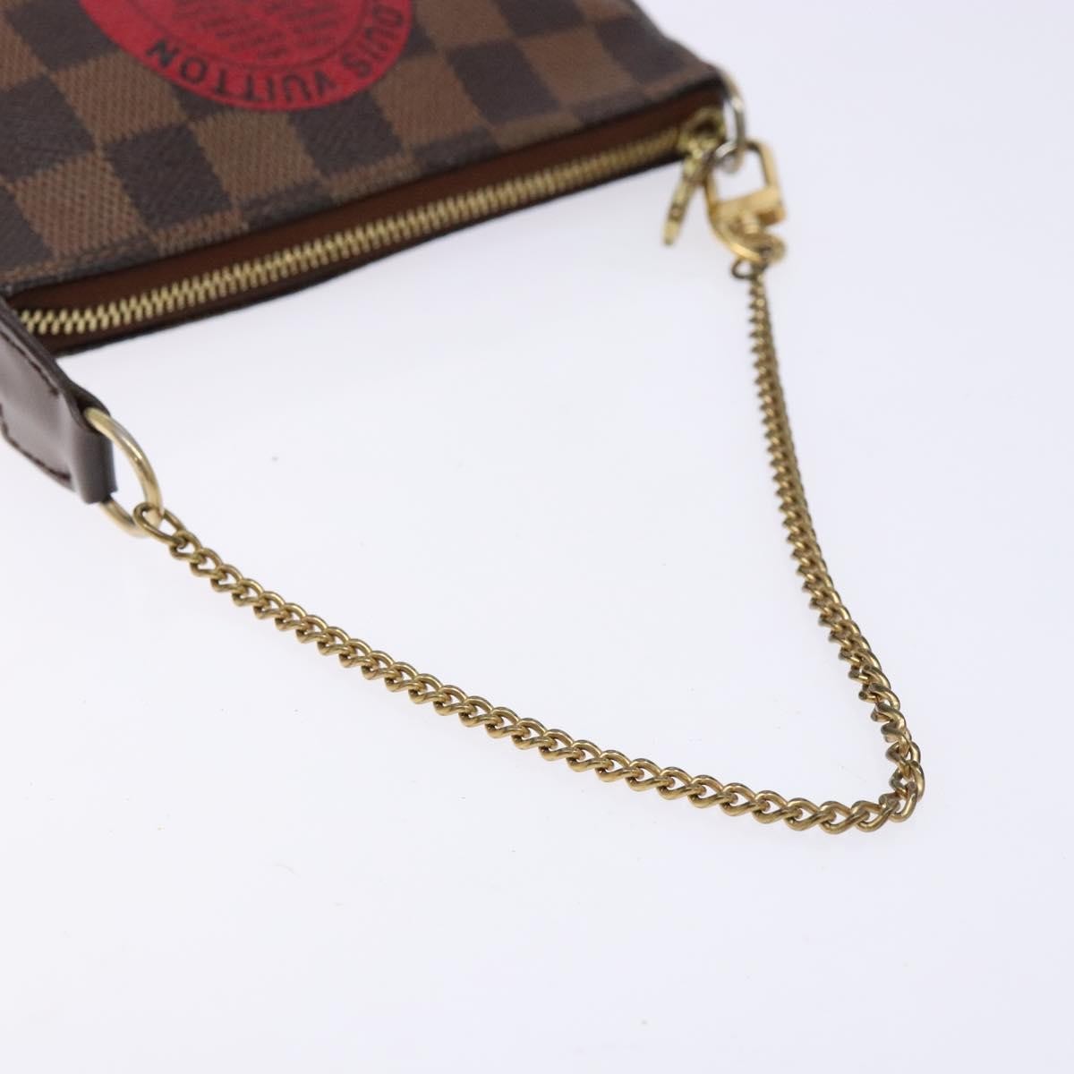 Louis Vuitton Pochette Accessoires Limited Edition Damier Brown Canvas Clutche & Pouche Bag (Pre-Owned)