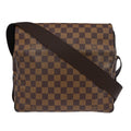 Louis Vuitton Naviglio Handbag Damier Brown Canvas Shoulder Bag Bag (Pre-Owned)