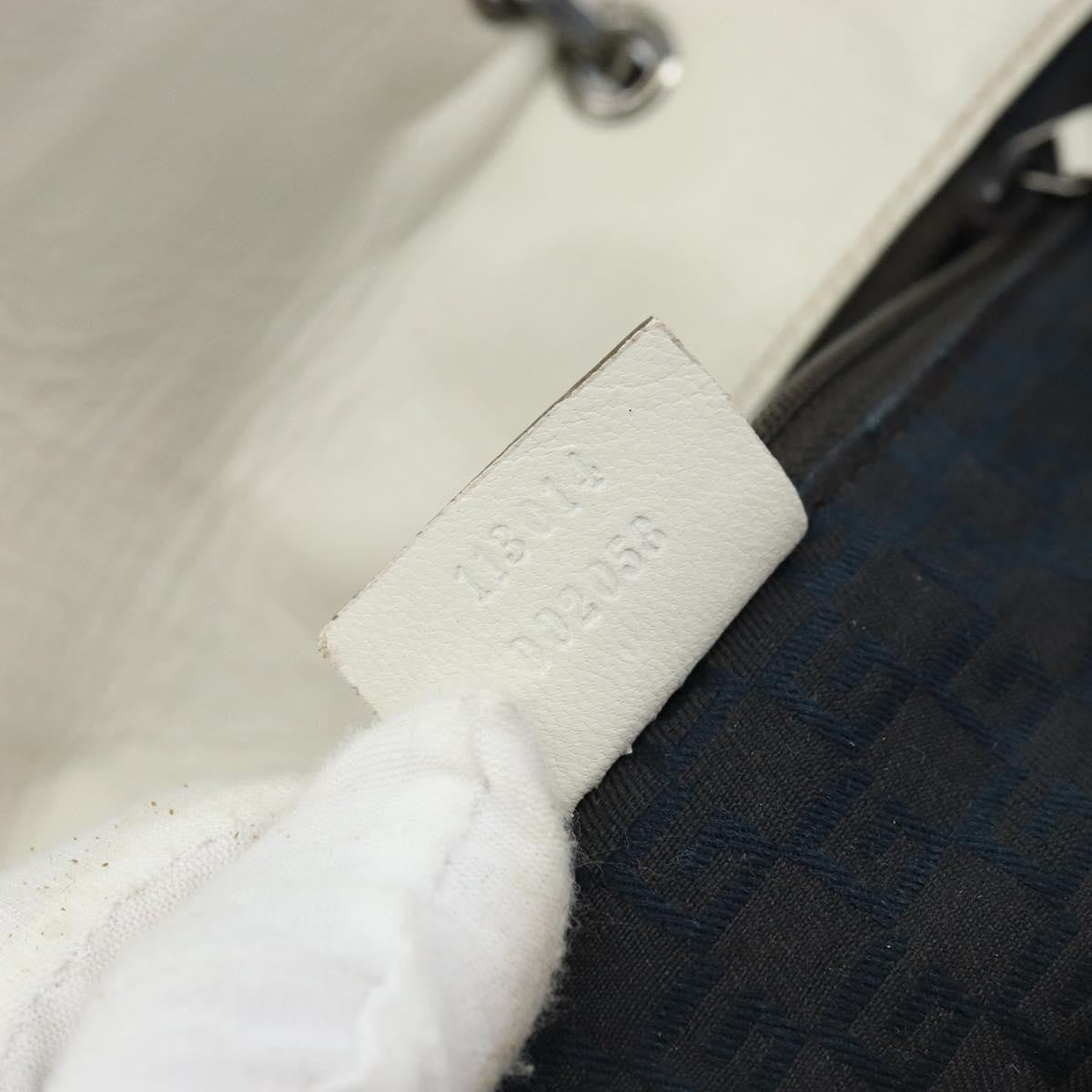 Gucci Vintage Handbag Leather White Leather Handbag (Pre-Owned)