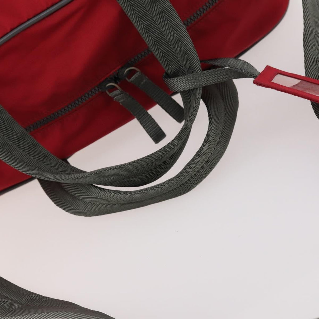 Prada Sport Line Boston Bag Nylon Red Nylon Travel Bag Bag (Pre-Owned)