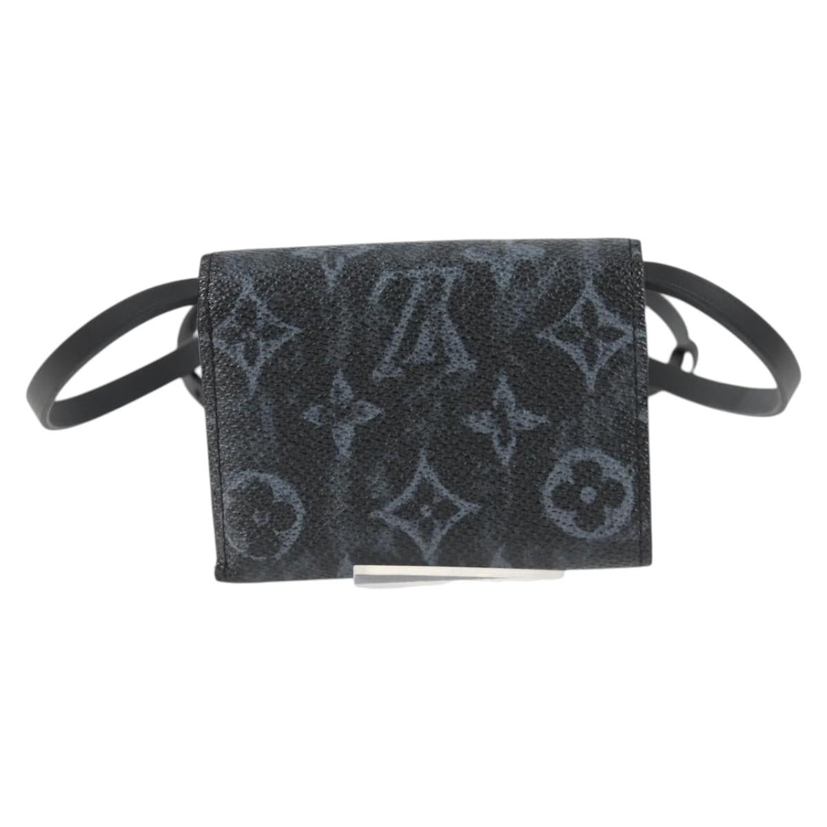 Louis Vuitton Cross Card Holder Limited Edition Monogram Pastel Noir Black Canvas Clutche & Pouche Bag (Pre-Owned)