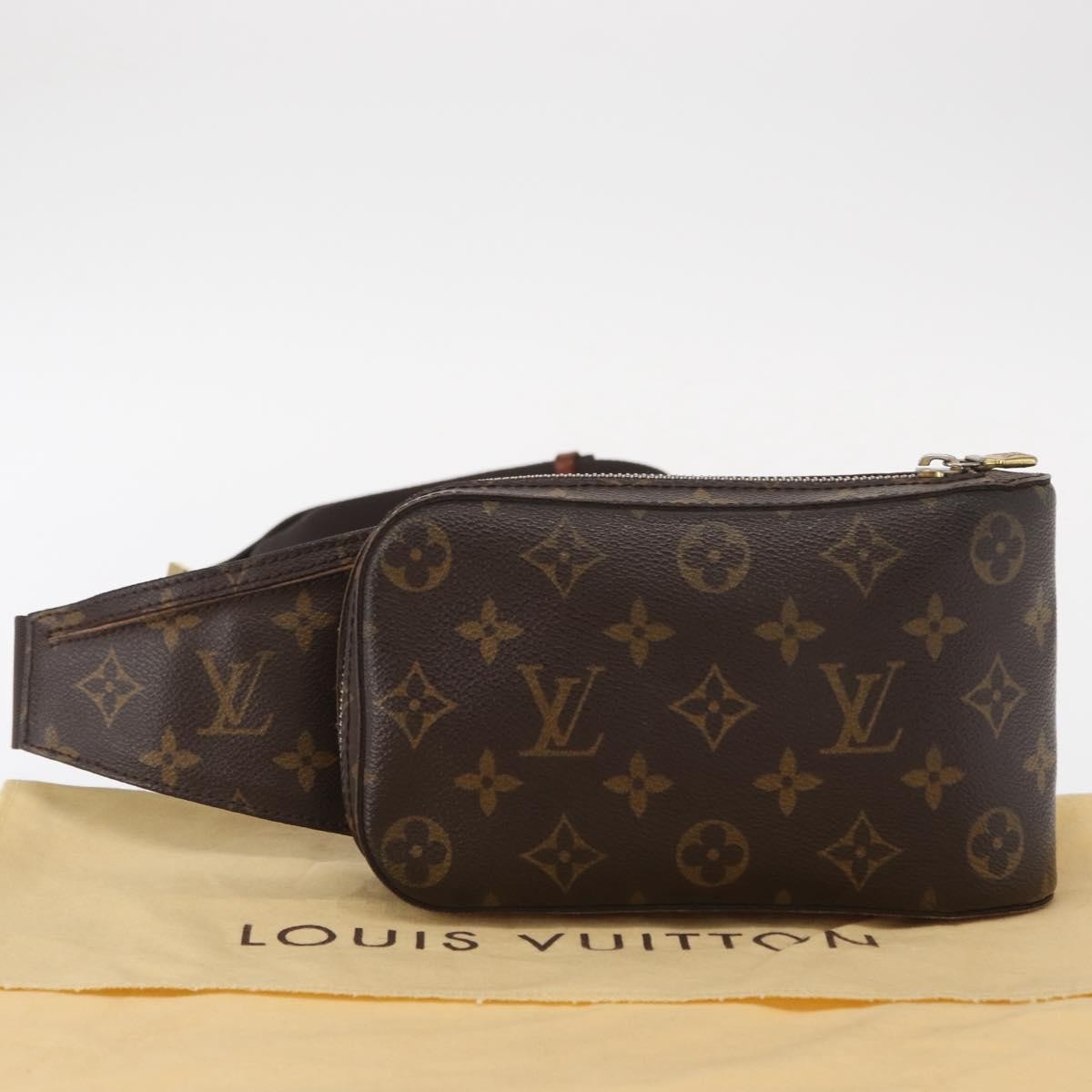 Louis Vuitton Geronimos Waist Bag Monogram Canvas Brown Canvas Shoulder Bag Bag (Pre-Owned)