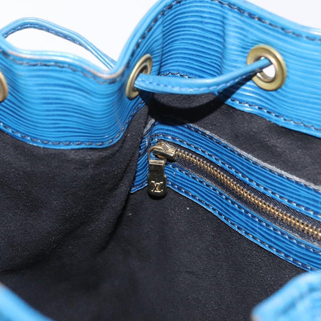 Louis Vuitton Petit Noe Handbag Epi Leather Blue Leather Shoulder Bag Bag (Pre-Owned)