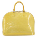 Louis Vuitton Alma Handbag Monogram Vernis Yellow Patent_Leather Handbag (Pre-Owned)