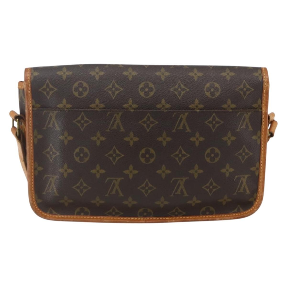 Louis Vuitton Sac Gibeciere Messenger Bag Monogram Canvas Brown Canvas Shoulder Bag Bag (Pre-Owned)