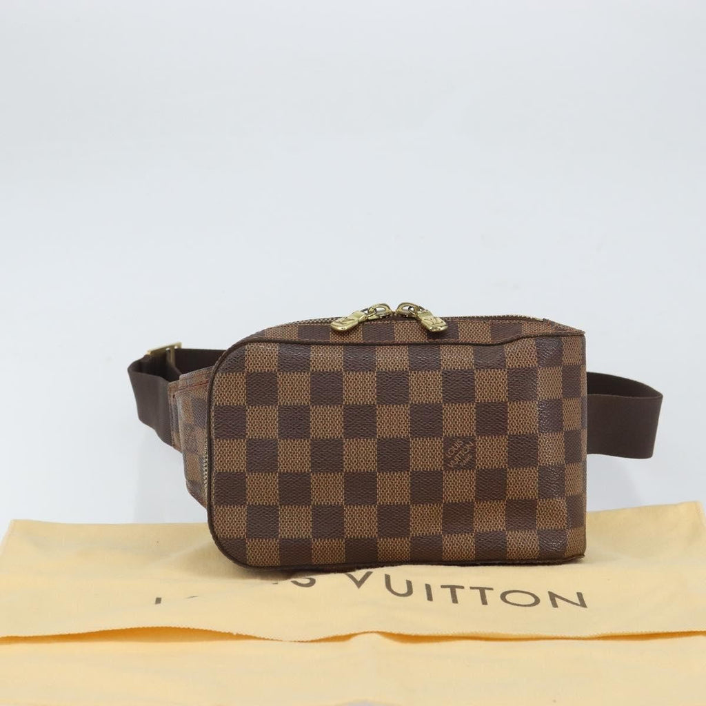 Louis Vuitton Geronimos Waist Bag Damier Brown Canvas Shoulder Bag Bag (Pre-Owned)