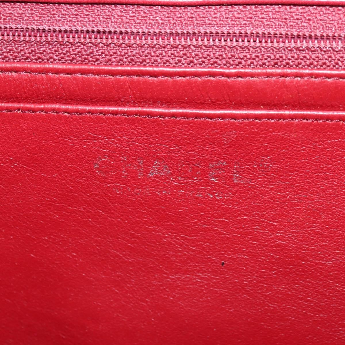 Chanel Classic Single Flap Bag Quilted Lambskin Red Leather Shoulder Bag Bag (Pre-Owned)