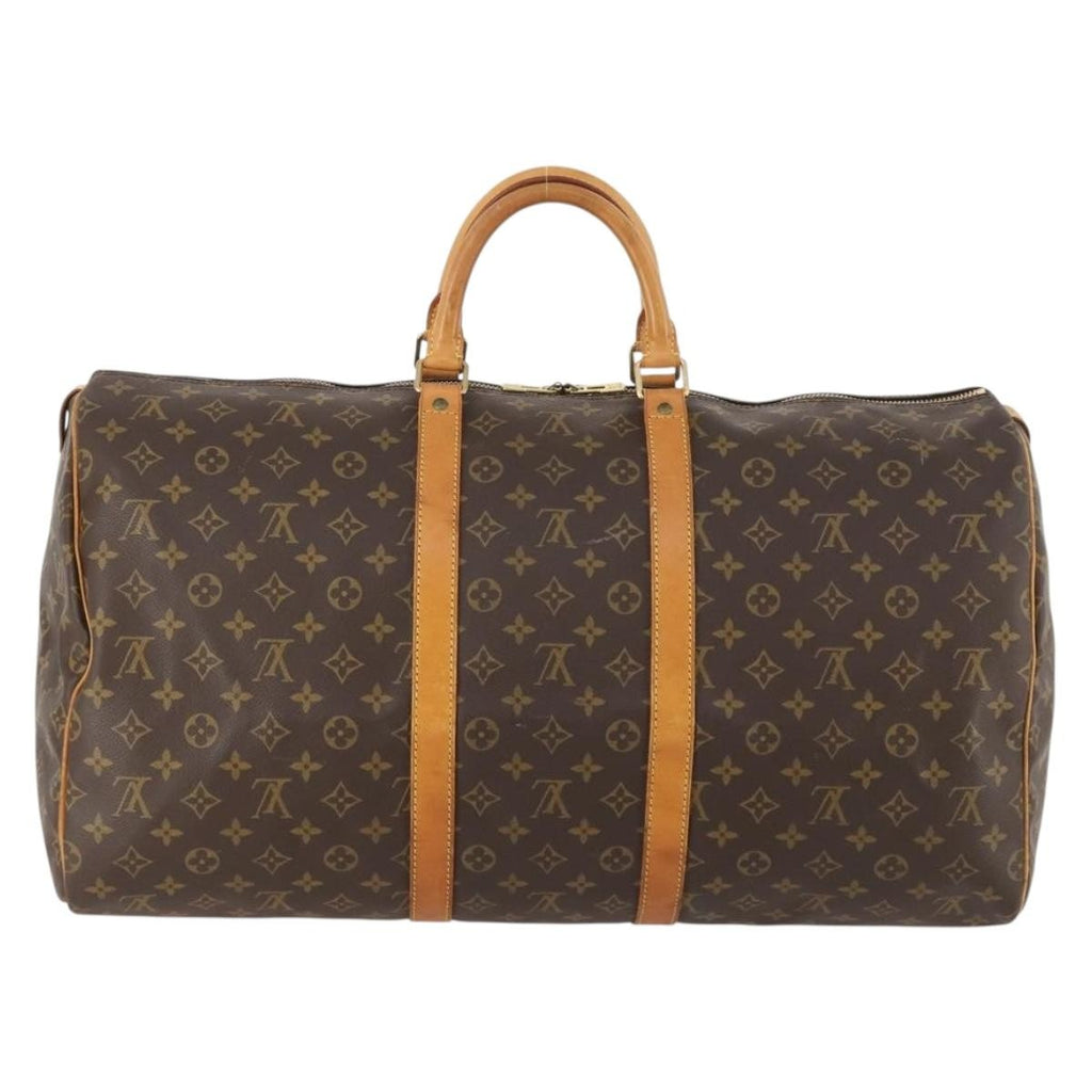 Louis Vuitton Keepall Bag Monogram Canvas Brown Canvas Travel Bag Bag (Pre-Owned)