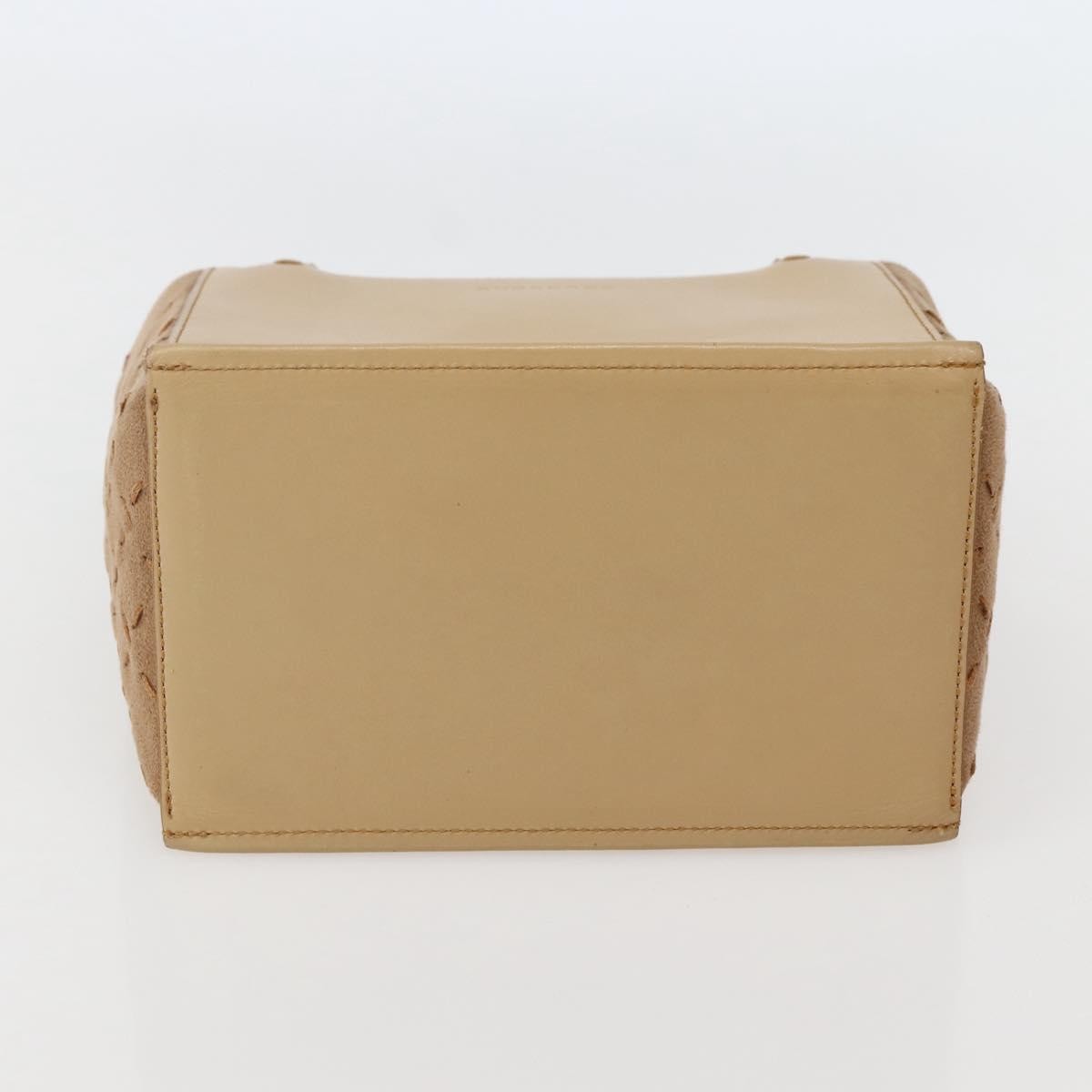 Burberry Vintage Handbag Leather Beige Leather Handbag (Pre-Owned)
