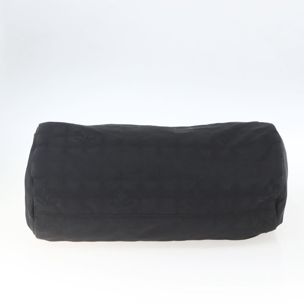 Chanel Travel Line Boston Bag Nylon Black Nylon Travel Bag Bag (Pre-Owned)