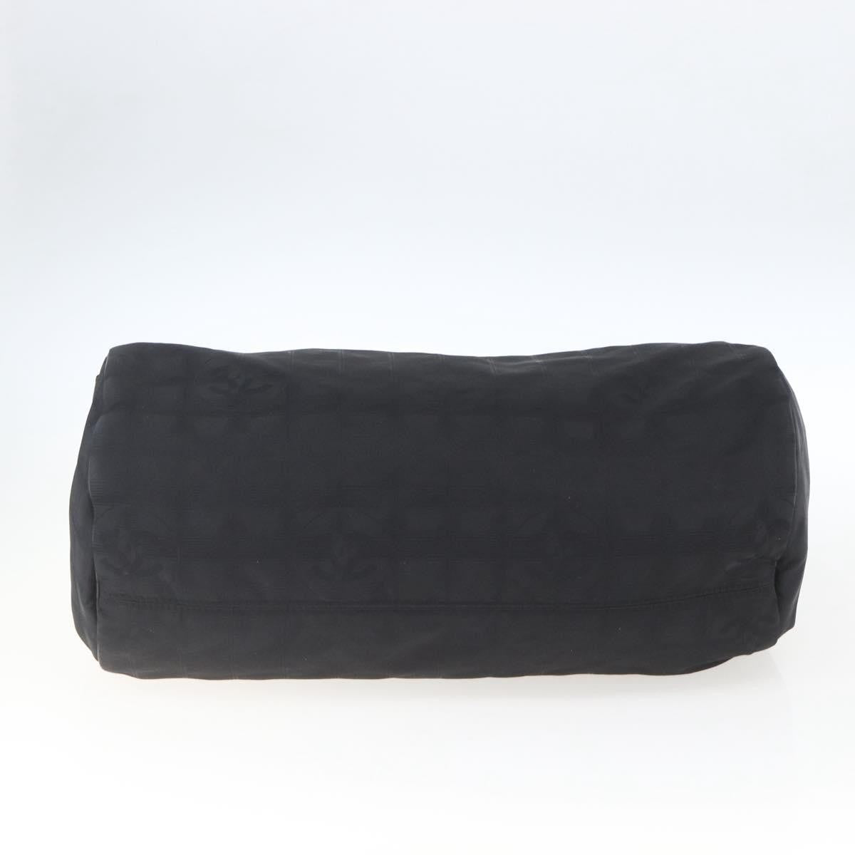 Chanel Travel Line Boston Bag Nylon Black Nylon Travel Bag Bag (Pre-Owned)