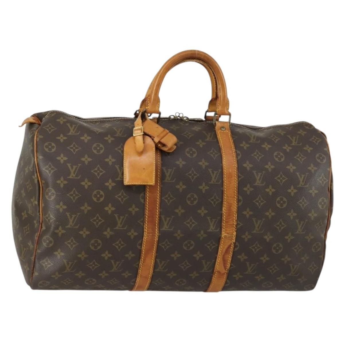 Louis Vuitton Keepall Bag Monogram Canvas Brown Canvas Travel Bag Bag (Pre-Owned)