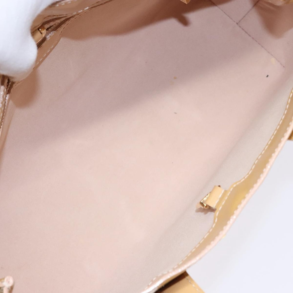Louis Vuitton Wilshire Handbag Monogram Vernis Beige Patent_Leather Bag (Pre-Owned)