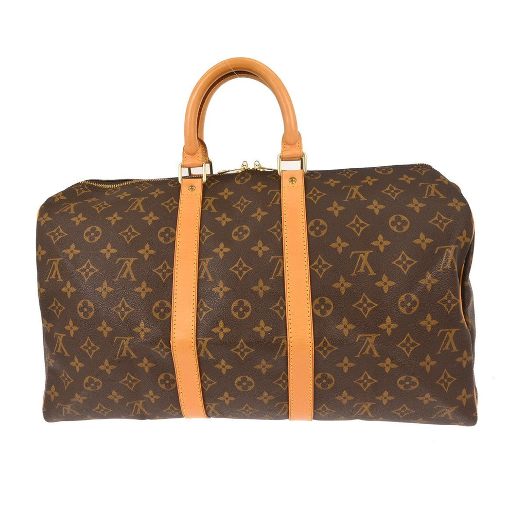 Louis Vuitton Keepall Bag Monogram Canvas Brown Canvas Travel Bag Bag (Pre-Owned)