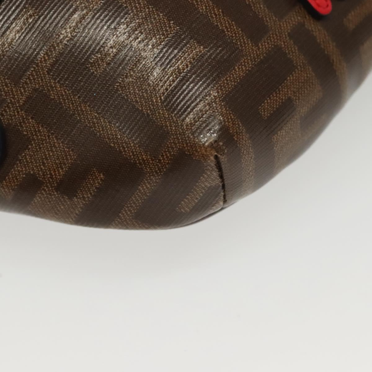 Fendi Mania Logo Waist Bag Zucca Coated Canvas Brown Canvas Clutche & Pouche Bag (Pre-Owned)