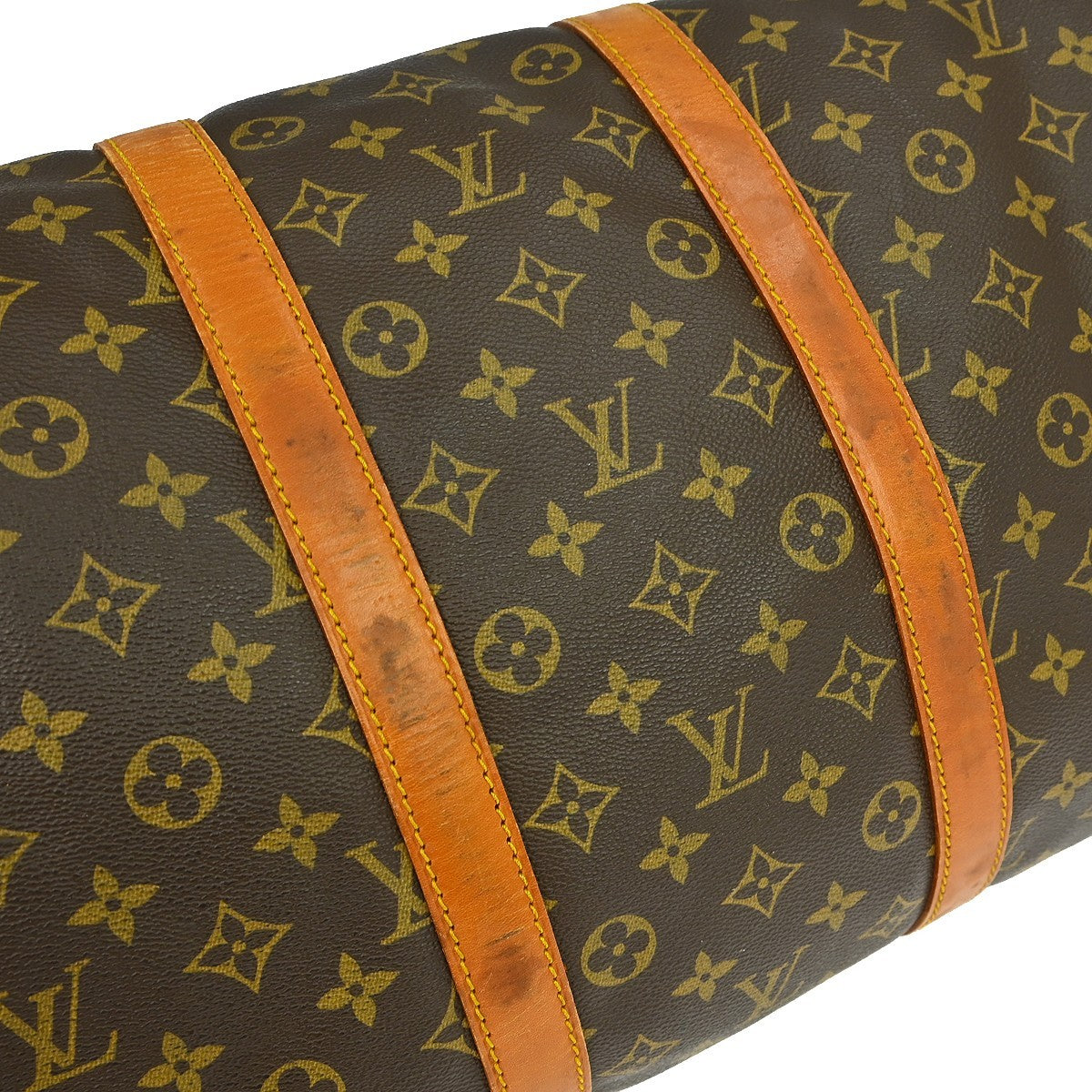 Louis Vuitton Keepall Bag Monogram Canvas Brown Canvas Travel Bag Bag (Pre-Owned)