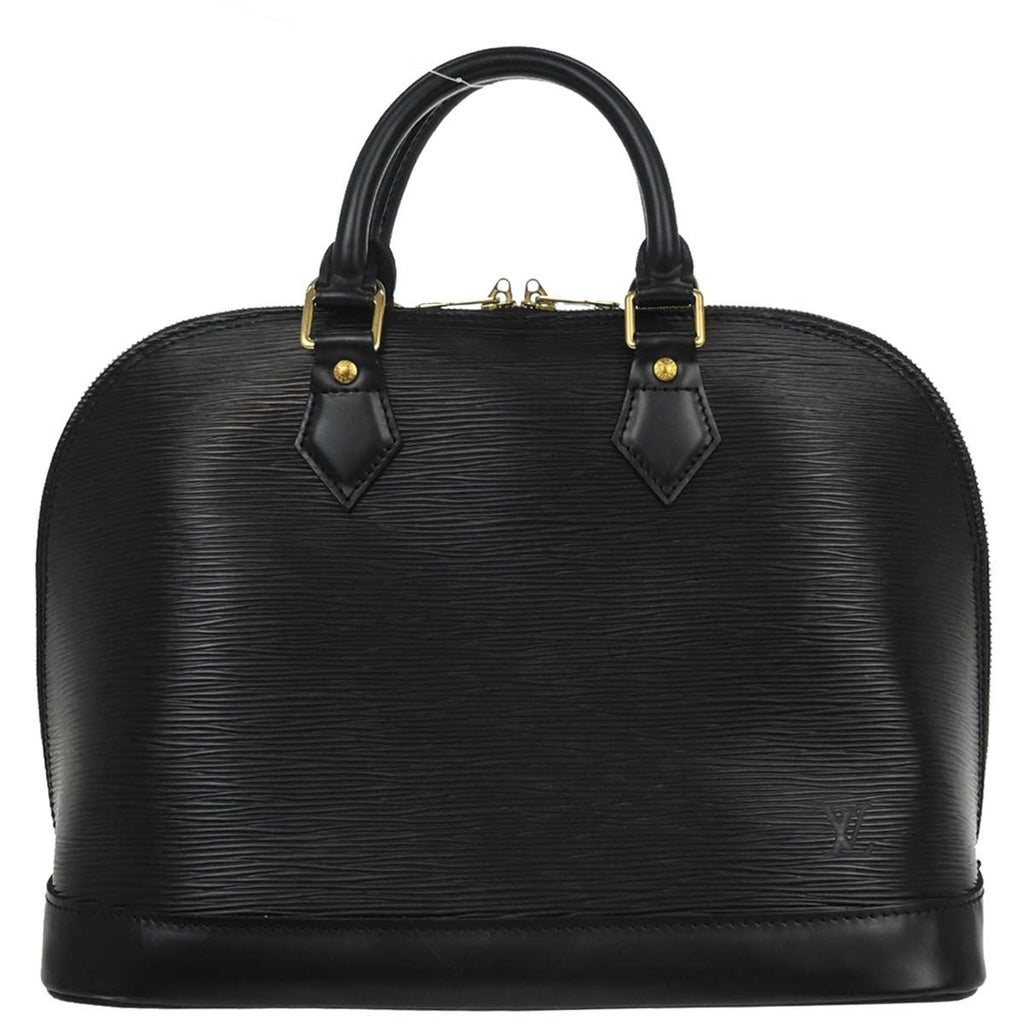 Louis Vuitton Alma Handbag Epi Leather Black Leather Handbag (Pre-Owned)
