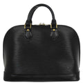Louis Vuitton Alma Handbag Epi Leather Black Leather Handbag (Pre-Owned)