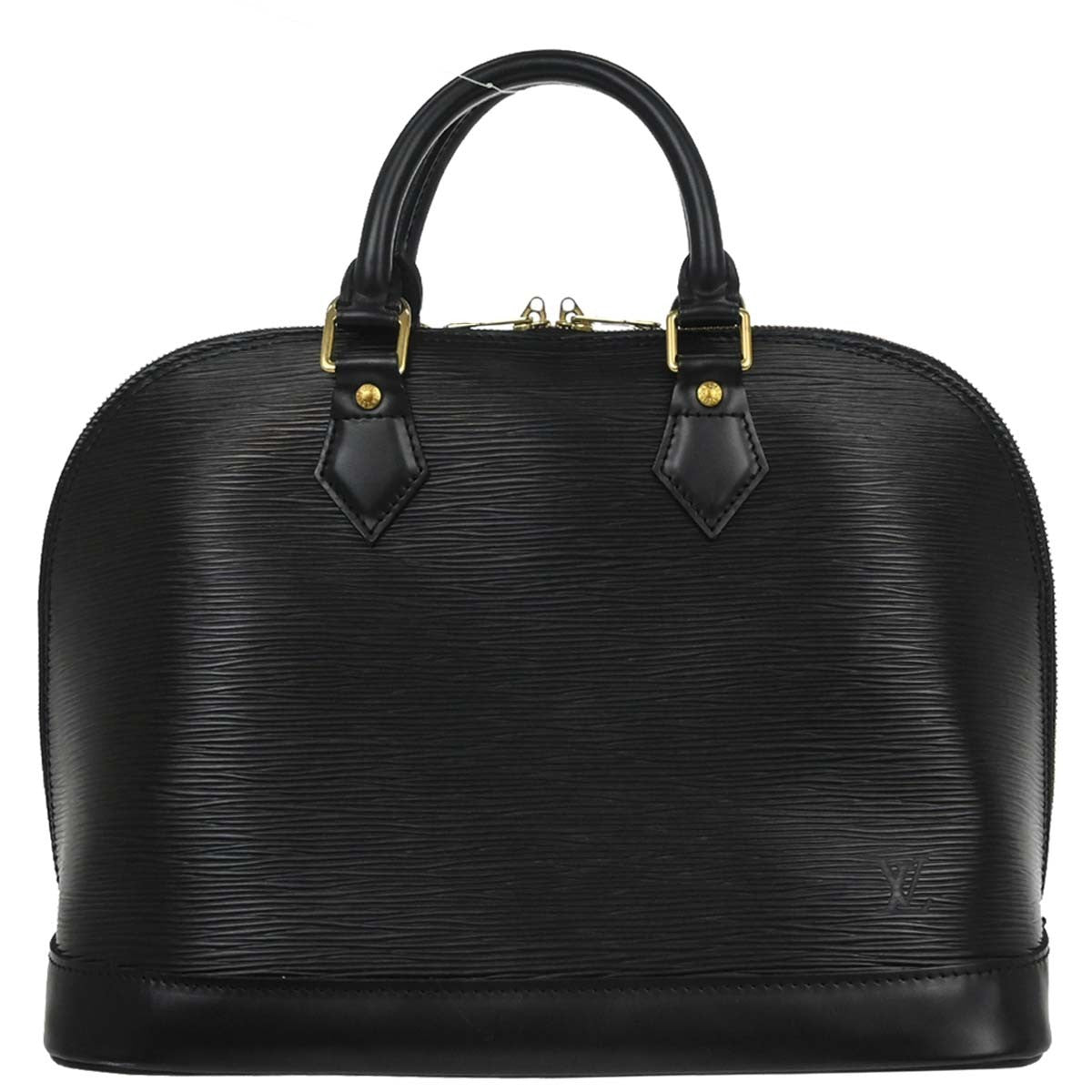 Louis Vuitton Alma Handbag Epi Leather Black Leather Handbag (Pre-Owned)