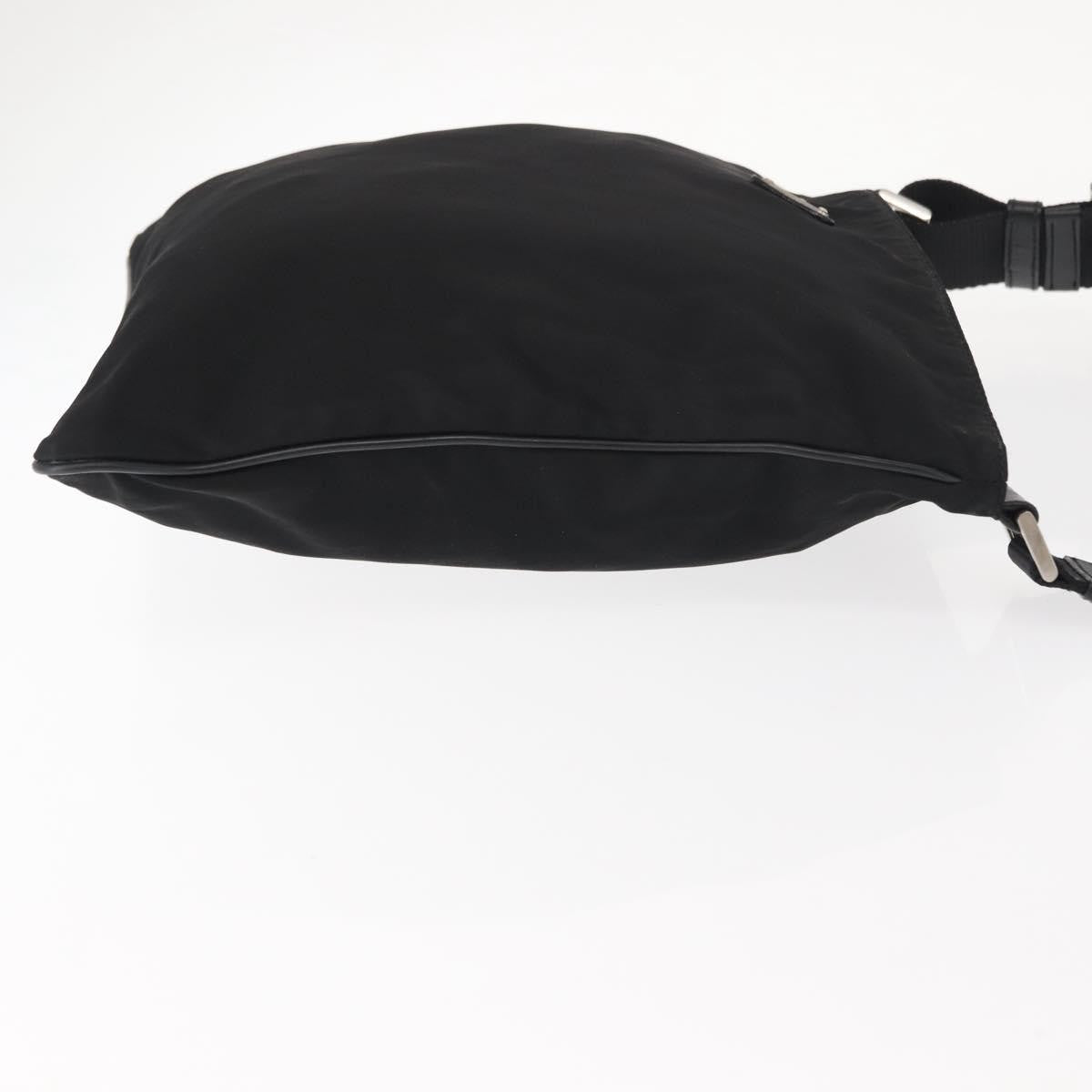 Prada Flat Messenger Bag Tessuto Black Nylon Shoulder Bag Bag (Pre-Owned)